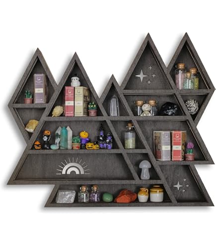 Amazon.com: Triangle Crystals and Healing Stones Display Floating