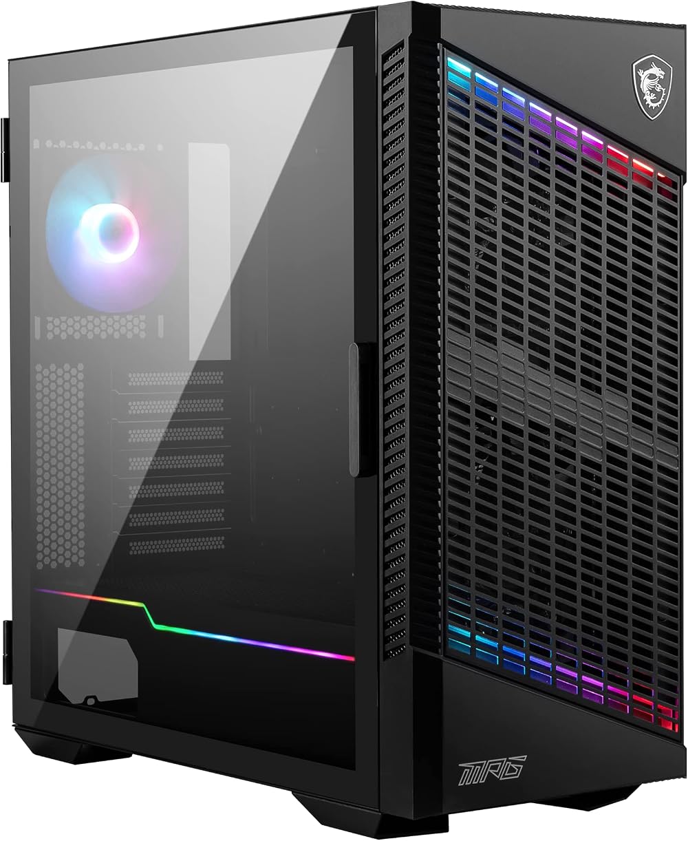 MSI MPG VELOX 100P AIRFLOW Mid-Tower PC Case E-ATX Tempered Glass 4 Fans Mystic