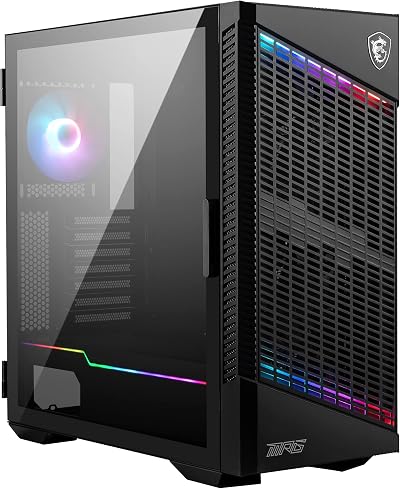 MSI MPG VELOX 100P AIRFLOW Mid-Tower PC Case E-ATX Tempered Glass 4 Fans Mystic