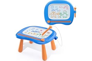 KIDDIWORLD Magnetic Drawing Board Toddlers Toys for 1 2 Year Old Boys - Preschool Education Learning Toys for 12-18 Month Baby - Doodle Pad Birthday Gifts Presents for Kids Age 1-3 - Blue