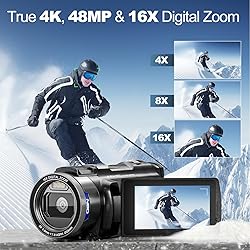 4K Ultra HD Camcorder Video Camera with True