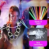 GloZen Premium Christmas Glow Sticks 100 Pack with Connectors 8 inch view 6