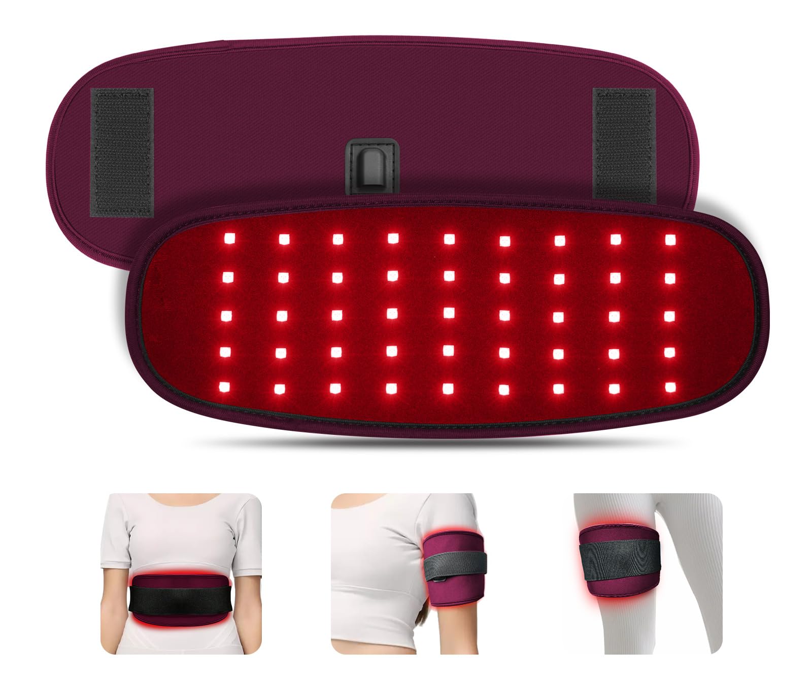 Photo 1 of Tamthna Infrared Red Light Therapy  kitfor Body – Rechargeable Red Light Therapy Belt for Pain Relief, Wearable Wrap for Back, Waist, Shoulder and Muscle Recovery