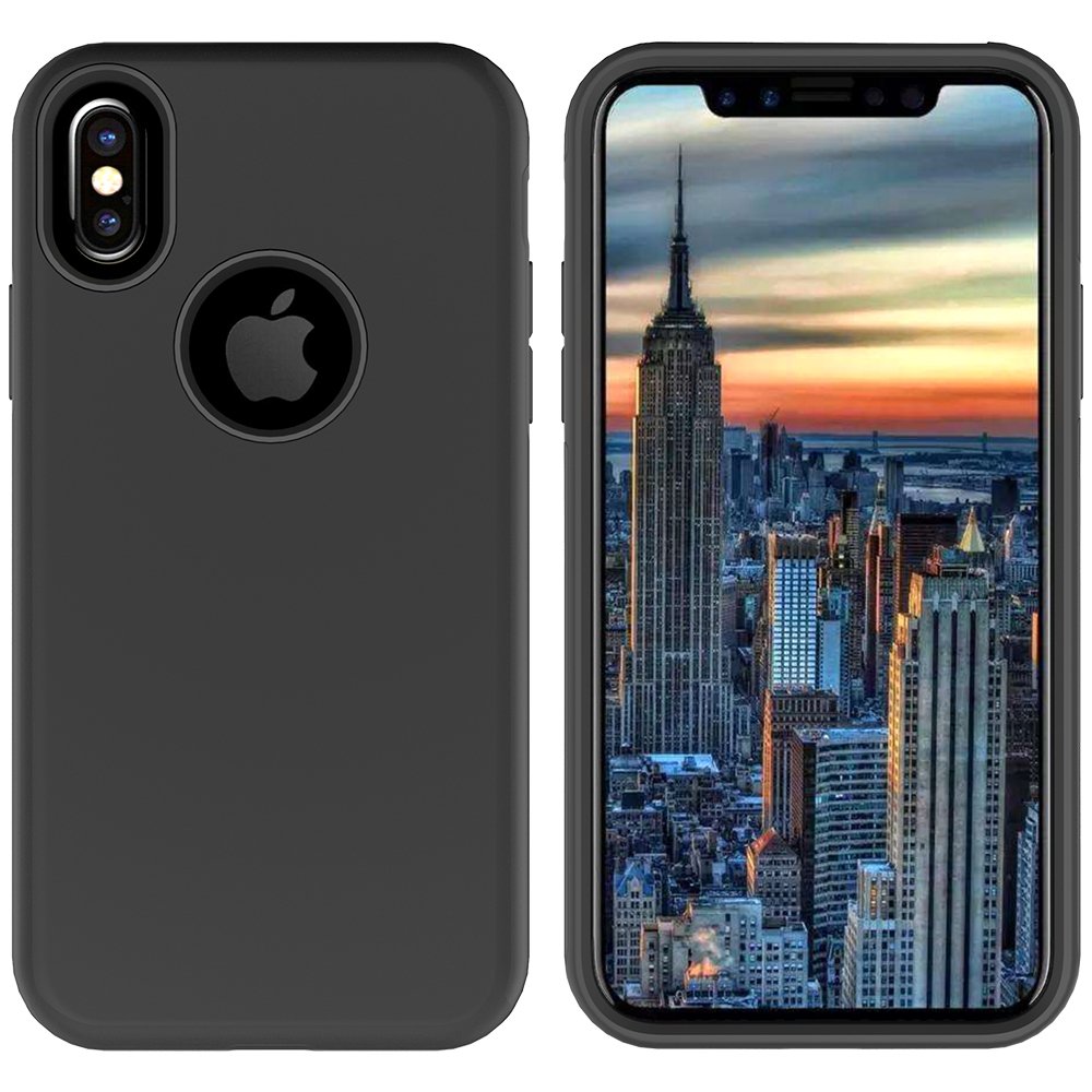 iPhone X Case, MagicSky Slim Corner Protection Shock Absorption Hybrid Dual Layer Armor Defender Protective Case Cover for Apple iPhoneX - Black