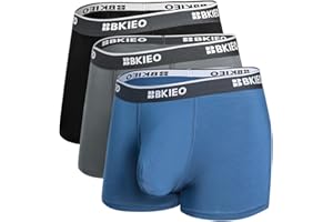 BKIEO Modal Spacious Pouch Trunks - Vibrant Everyday Essential, 3-Pack