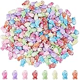 DICOSMETIC 200Pcs Acrylic Fishes Beads 15x9x7.5mm Koi Fish Beads Cute Animal Bead Candy Colors Mini Fish Spacer Bead for DIY Necklace Bracelet Jewelry Making, Hole: 2.5mm