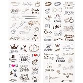4pcs Bachelorette Temporary Tattoos, 8.26x5.9inch Bride Tribe Tattoos Party Stickers Bachelorette Party Favors Bachelorette G