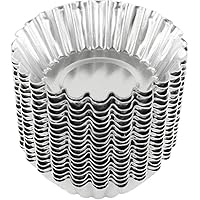 Bezall 20Pcs Egg Tart Molds, Mini Tart Pan Aluminium Pie Tins Cupcake Pudding Muffin Baking Cups