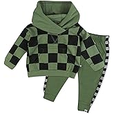 HonestBaby 2-Piece Fleece-Color Block Hoodie and Sweatpant Set 100% Organic Cotton for Infant Baby and Toddler, Boys
