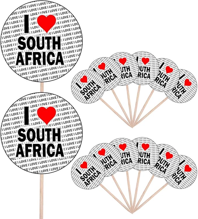 I Love South Africa – Alimento para fiestas – Cupcakes – Palillos