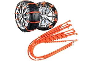 Reusable Anti Snow Chains, Snow Tire Zip Ties, Anti Skid Snow Chains Car Winter Tire Wheels Chain, Snow Zip Ties for Tires, C