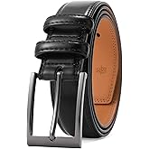 SENDEFN Men's Leather Jeans Belt for Dress Casual Trim to Fit 1.4" Wide with Gift Box