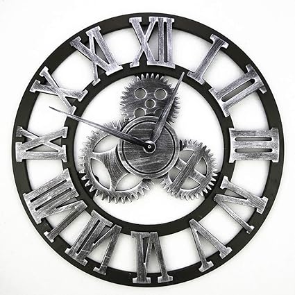 Amazon Co Jp 掛け時計 壁時計 壁掛け 時計 ローマ字 北欧 復古 Wall Clock アンティーク デザイン 時計 おしゃれ オリジナル商品付き Osona ホーム キッチン
