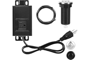 Air Switch Kit for Garbage Disposal, UL Listed Sink Top Air Switch for Food Waste Disposal, 3.58” Extra Long Air Button (Brus