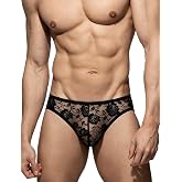 Avidlove Mens Lace G-String Thong Underwear Sheer Sexy Mens Lingerie | Mens Lingerie,Sheer Mesh Panties,Men's Thong Underwear, Sexy Low Rise Brief,Stretchy Lightweight Panties,Comfort S-XXL