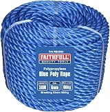 Faithfull Blue Poly Rope 6mm x 30m Max Load 60kg Breaking Strength 500kg