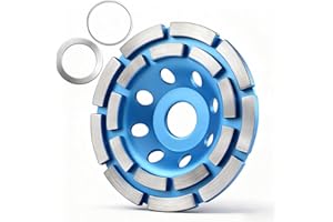 OIMYALSI 4-1/2 Inch Diamond Concrete Grinding Wheel, Double Row Cup Wheel for Angle Grinder with 7/8" Arbor, for Cement, Marble, Granite Surface Polishing & Cleaning