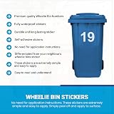 Rubigo 3 x Bin Numbers for Wheelie Bins 0-99 A-D 17.5cm Weatherproof Vinyl view 8