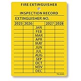 SmartSign 4-Year Yellow Fire Extinguisher Tags