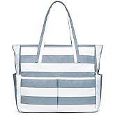 oscaurt Beach Bags for Women Large Waterproof Sandproof Beach Tote Swim Pool Bag with Zipper for Travel Vacation Essentials