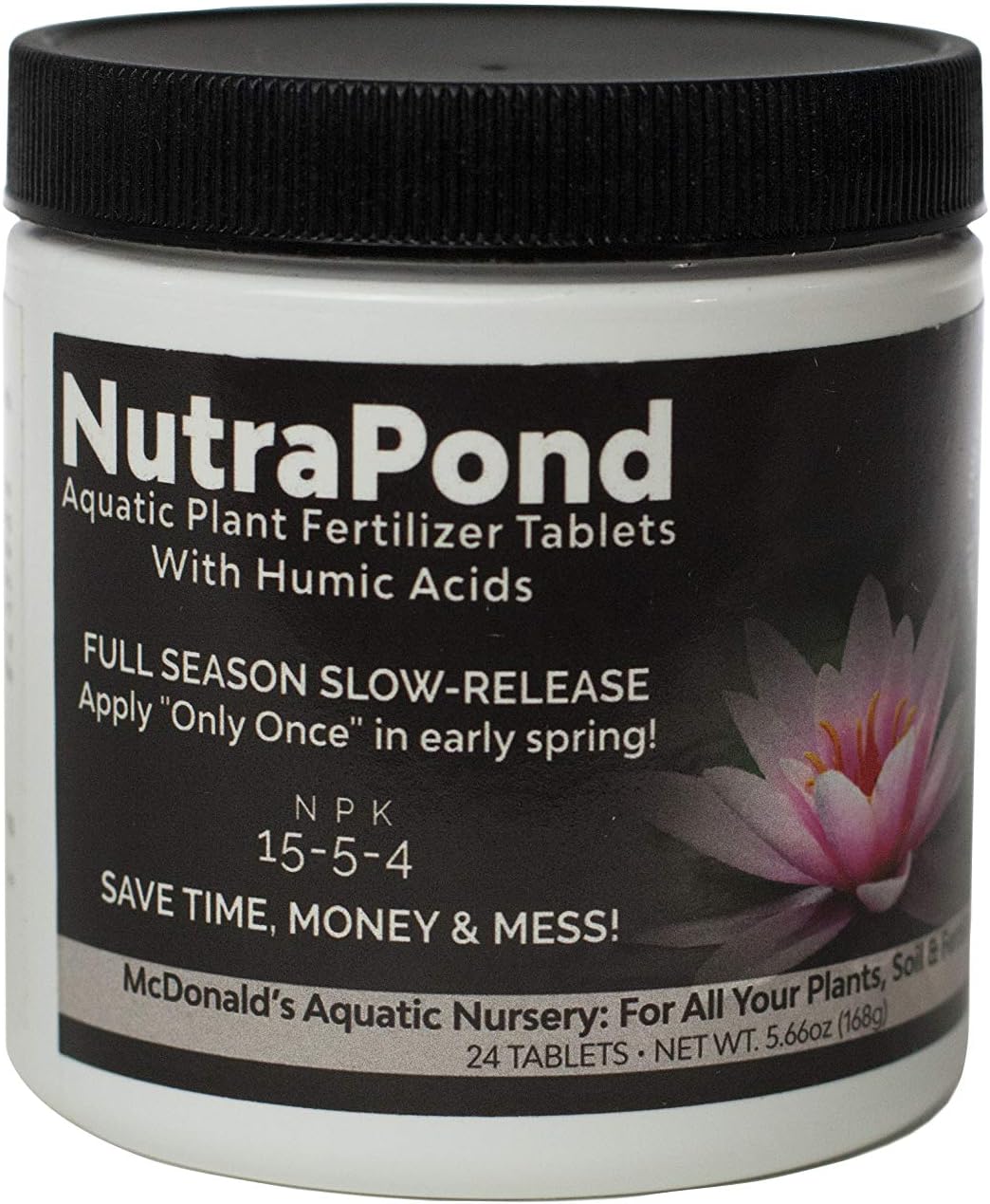 AquaLeaf Aquatics Once a Year Fertilizer Tablets for Water Lilies and Lotus | 15-5-4 Guaranteed Analysis with Humates