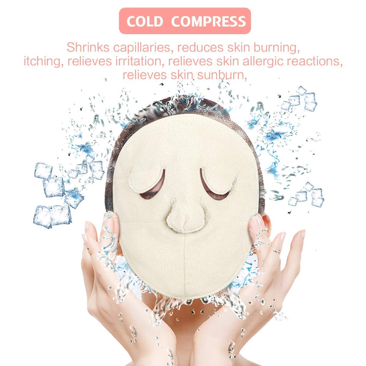 Face Towel Mask Reusable Face Steamer Towel Hot and Cold Compress Moisturizing Anti Anging Skin Rejuvenation Facial Skin Care Mask