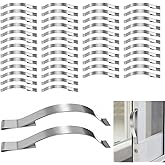 ZIUZI 50 Pcs Window Screen Tension Spring Clips, 1/4" Wide Stainless Steel | Corner Mount Flat Springs for Aluminum Channels, Prevent Screen Windows Shaking