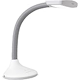 Verilux SmartLight Full Spectrum LED Desk Lamp with Adjustable Brightness, Flexible Gooseneck and Integrated USB Charging Port - Reduces Eye Strain and Fatigue - Ideal for Readers, Artists, Crafters