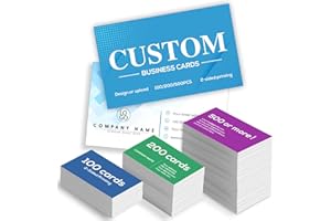Chersinger Custom Business Cards - 300gsm Matte Paper - Upload Your Own Design - Double-Sided Printing - 3.5x2 Inch - Perfect