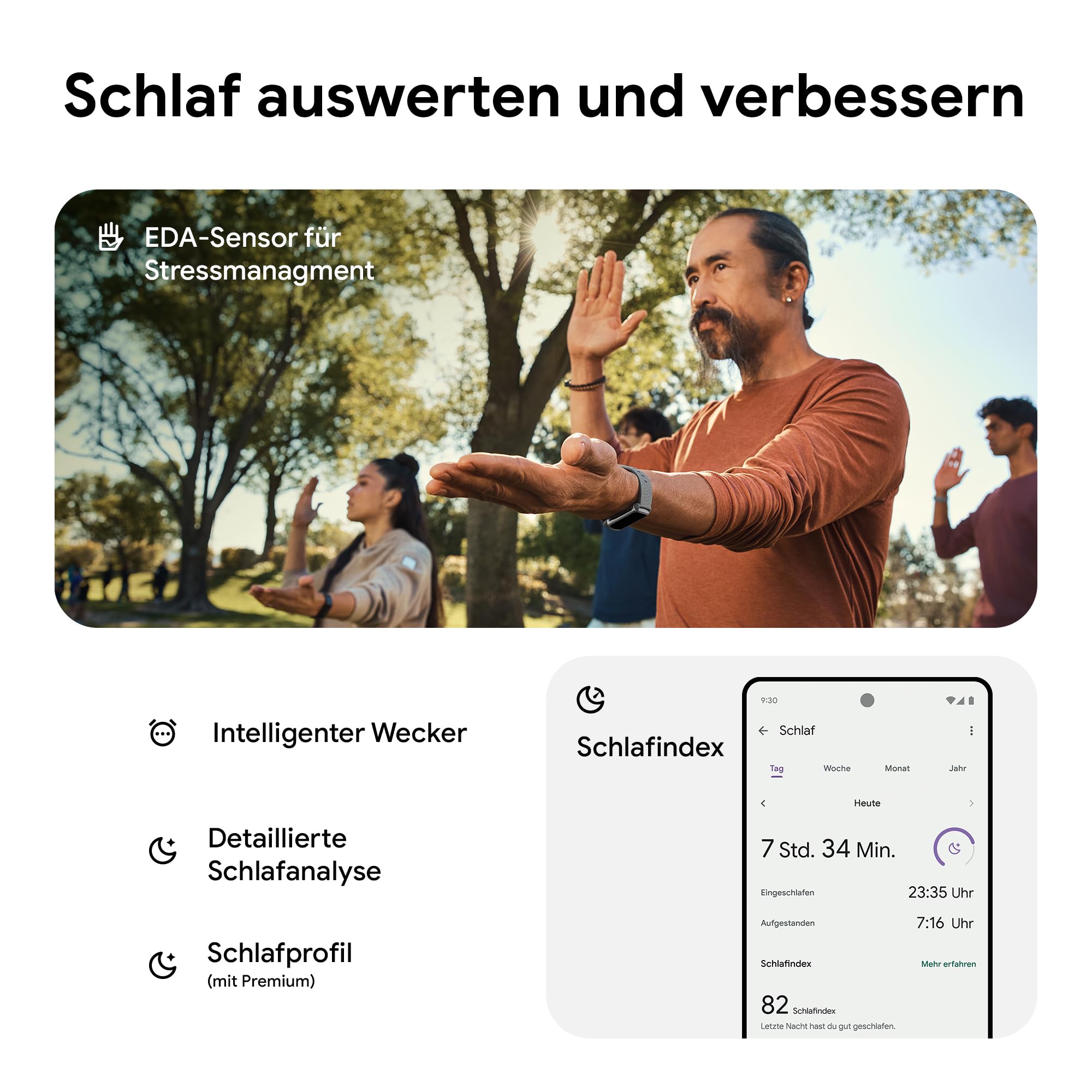 Google Fitbit Charge 6 Aktivitätstracker enthält ein 6 monatige Premium Mitgliedschaft, 7 Tage Akkulaufzeit, Google Wallet und Maps 4