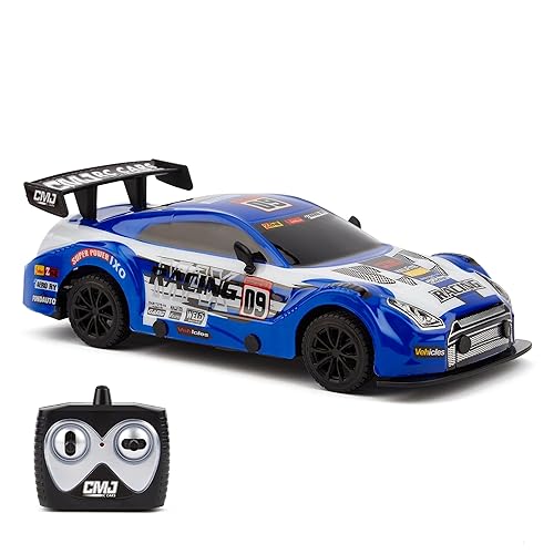 CMJ RC Cars Road Rebel Blue Bolt : Exciting 1:24 Scale Remote Control Toy Car, High-Speed Racing Fun for All Ages