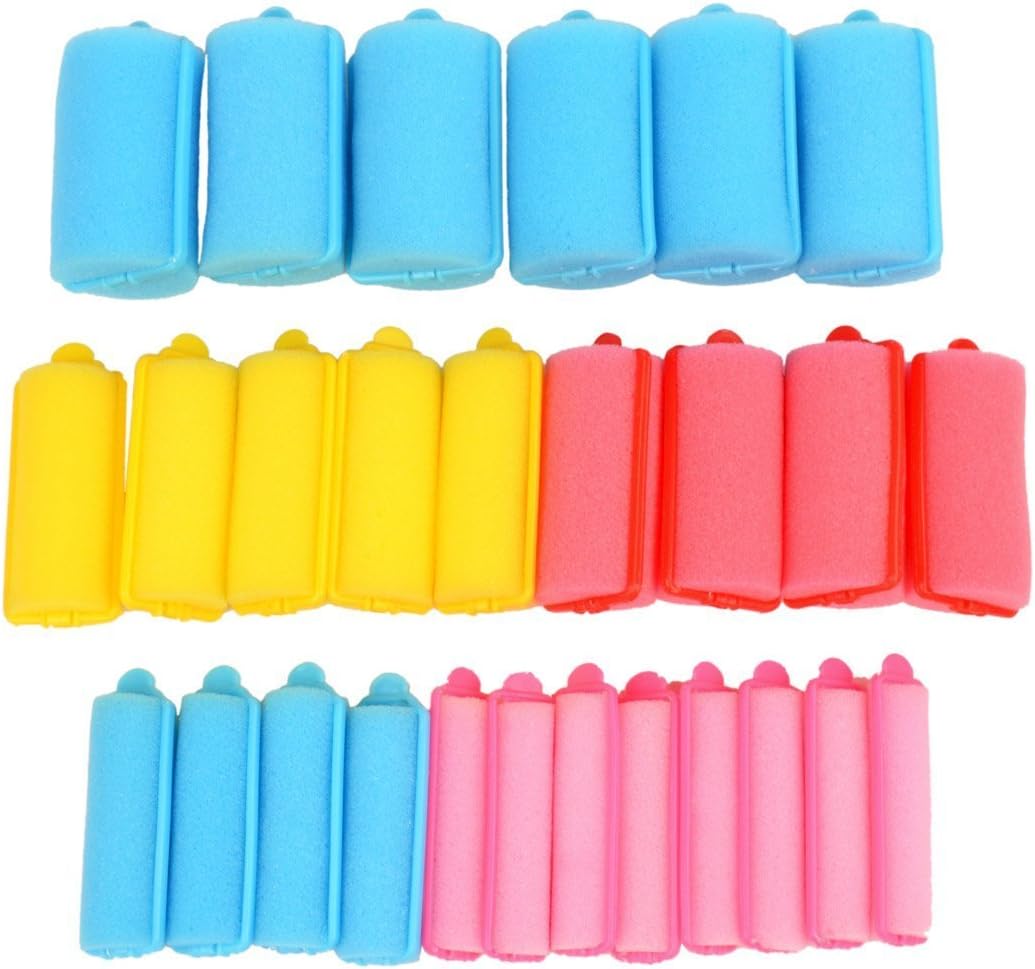 CkeyiN ® 27pcs Colorful Sponge Hair Roller Soft Curling Foam Roller With 5 Sizes for Various Curls