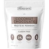 JUST INGREDIENTS Coconut Chocolate Protein Powder – 30-Serving Blend with 100% Grass-Fed Whey & Organic Plant Proteins – Creamy Coconut Cocoa Flavor – Supports Muscle Recovery, Energy*