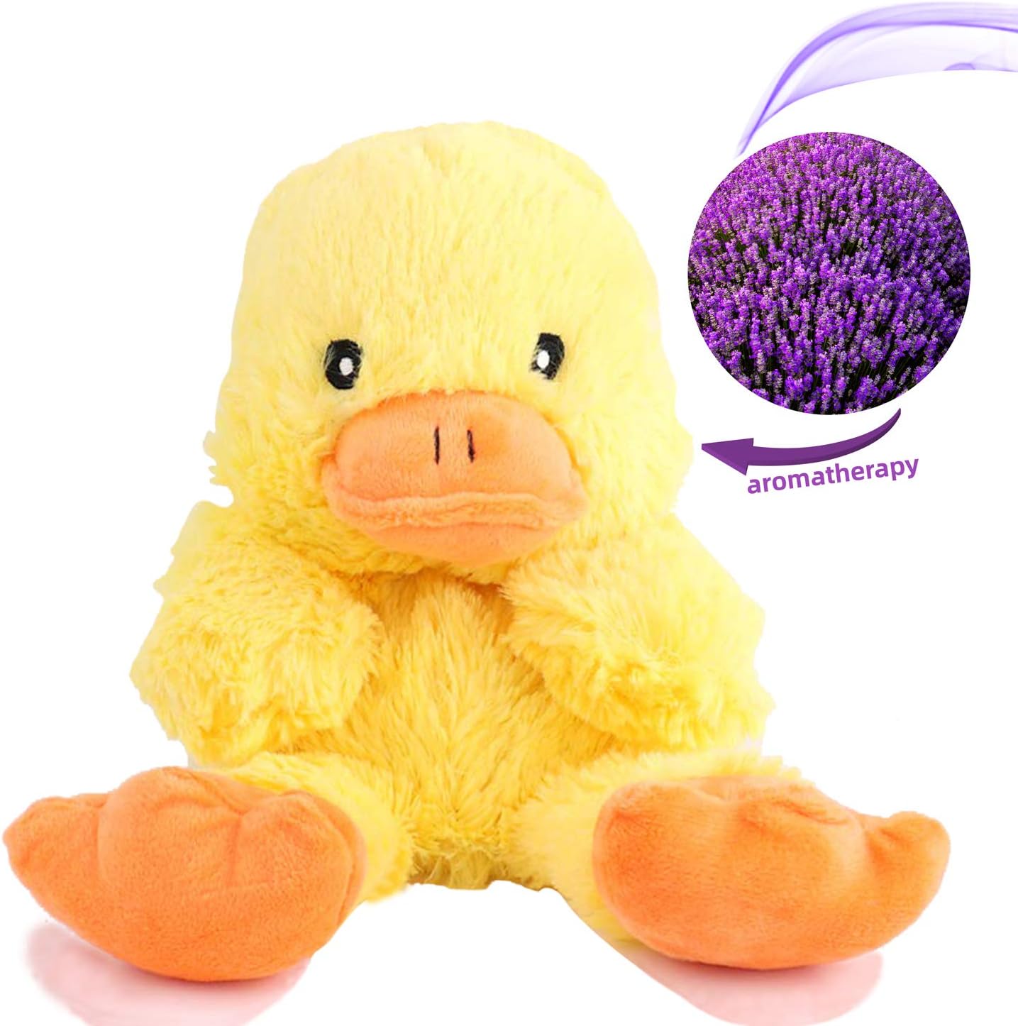 YunQiXin Soft Preschool Scented Stuffed Animal Plush Toddler Toys Cute Duck for Kids Girls Boys, Unisex Baby Child Gifts Microwave Aromatherapy Doll with Lavender Scent[Yellow Duck]