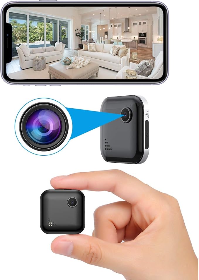 OUCAM Mini Spy Camera WiFi Wireless Hidden Camera with Audio Live Feed