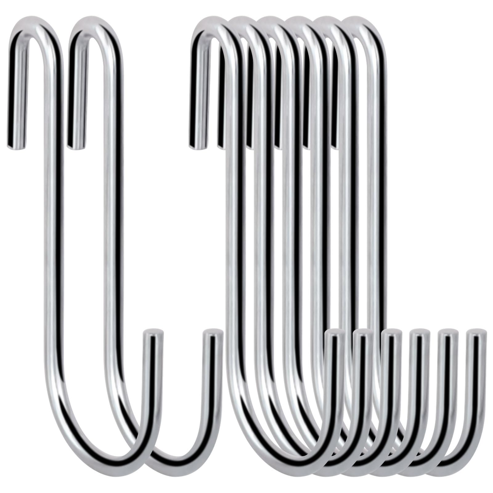 ESFUN 30 Pack 3 Inch S Hooks Heavy Duty Pan Pot Holder Rack Hooks Hanging Hangers S Shaped Hooks for Kitchenware Pots Utensils Clothes Bags Towels Plants