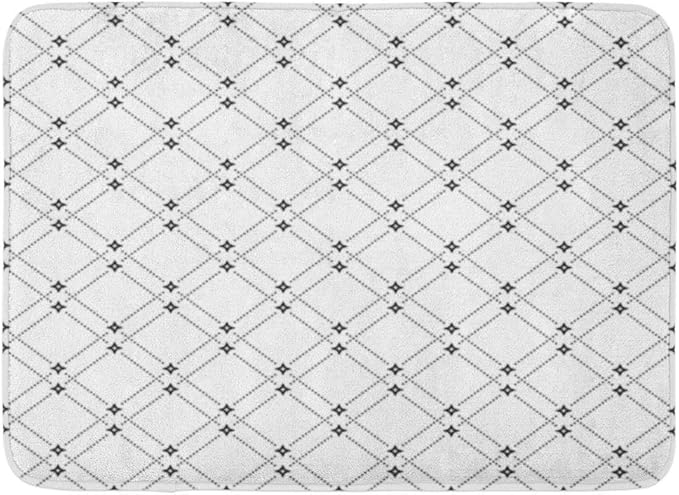 Rongpona Alfombrilla de baño Hermosa Elegante geométrica con Puntos