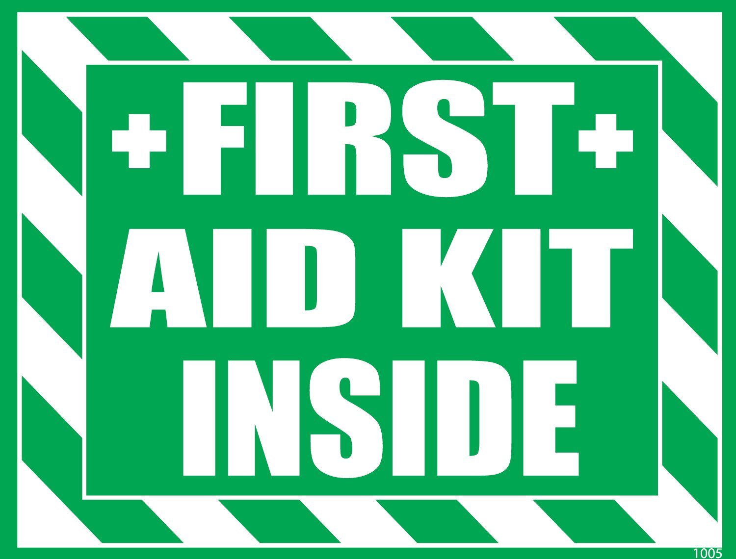 First Aid Kit Inside Sticker, Decal, Self Adhesive First Aid Kit Industrial Sign for Trucks or Equipment: Industrial & Scientific