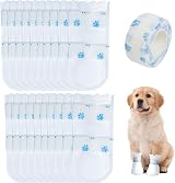 GBULTR 20pcs Disposable Dog Boots for Injured Paws Waterproof Bandage Cover