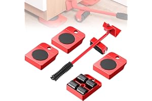 YSFIUYO Furniture Lift Mover Tool Set - Dolly with Wheels, 330Lbs Capacity, 360 Rotation for Refrigerator, Sofa, Cabinet