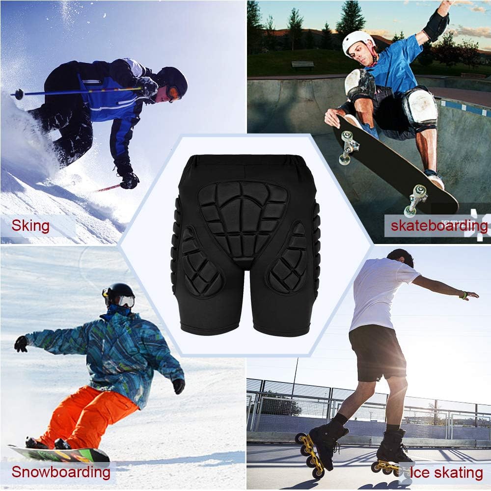TOMSHOO Hip Protection Pads Shorts Upgrade Hip Pads 3D EVA Hip Protection Pad: Clothing
