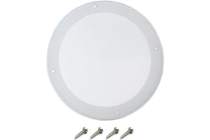 Fielect 6.5" Speaker Grill Mesh Cover Decorative Circle White Metal Trim SubWoofer Grill Cover Guard Protector Audio Accessories with 4 Screws