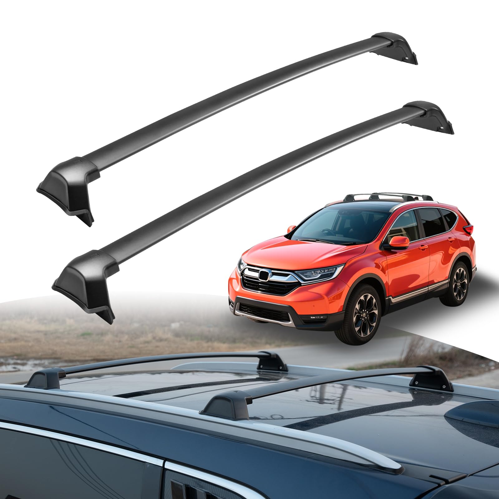 Photo 1 of 220LBS Roof Rack Cross Bars Compatible with Honda CRV CR-V 2017-2022, Heavy Duty Aluminum Crossbar Luggage Racks Roof Rails Rooftop Carrier Canoe Kayak Bike Cargo