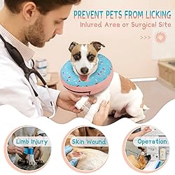 Supet Inflatable Dog Cone Collar for Large Medium