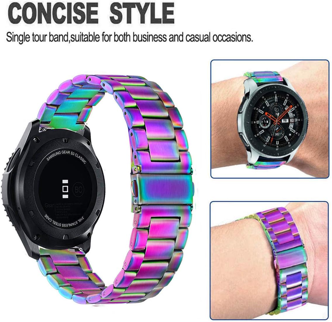 DEALELE Strap Compatible with Samsung Galaxy Watch 46mm / Galaxy 3 45mm - Image 3