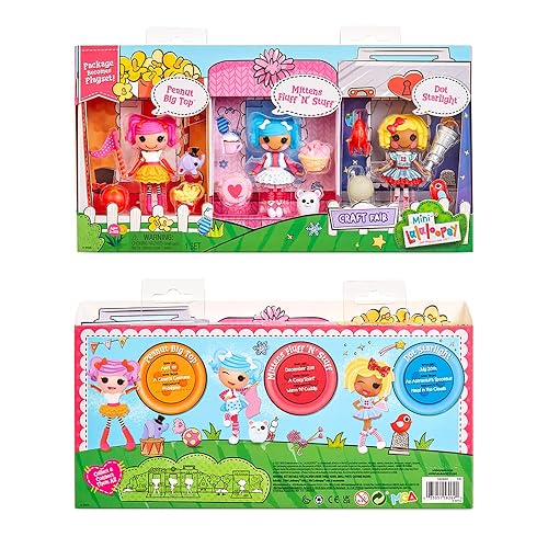 Lalaloopsy Mini Craft Fair Dolls Pets 3-Pack with Peanut Big