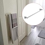 FUKTSYSM Stainless Steel Towel Bar Rail 40 cm Round Towel Rack Silver view 2