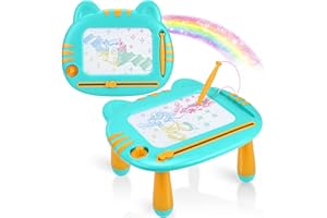 MERGUEZ Magnetic Drawing Board for Toddlers 1-3, Toddler Toys 2-3, Magna Mess Free Doodle Board Pad Learning Toy, Etch A Colorful Sketch Educational Toys for 1 2 3 Year Old Boys Girls Christmas Birthday Gift