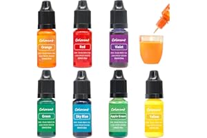 7Pcs Candle Dye, 10ml Highly Concentrated Liquid Candle Dye Easy to Color, Leakproof & Narrow Mouth for DIY, Craft for Soy Wa