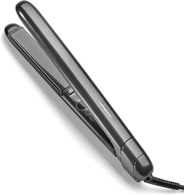 Titanium Shine Glätteisen – Titan-Keramik-Gleittechnologie, 5 Temperatureinstellungen 150–230°C, Weltweite Nutzung, Silber, ST260E